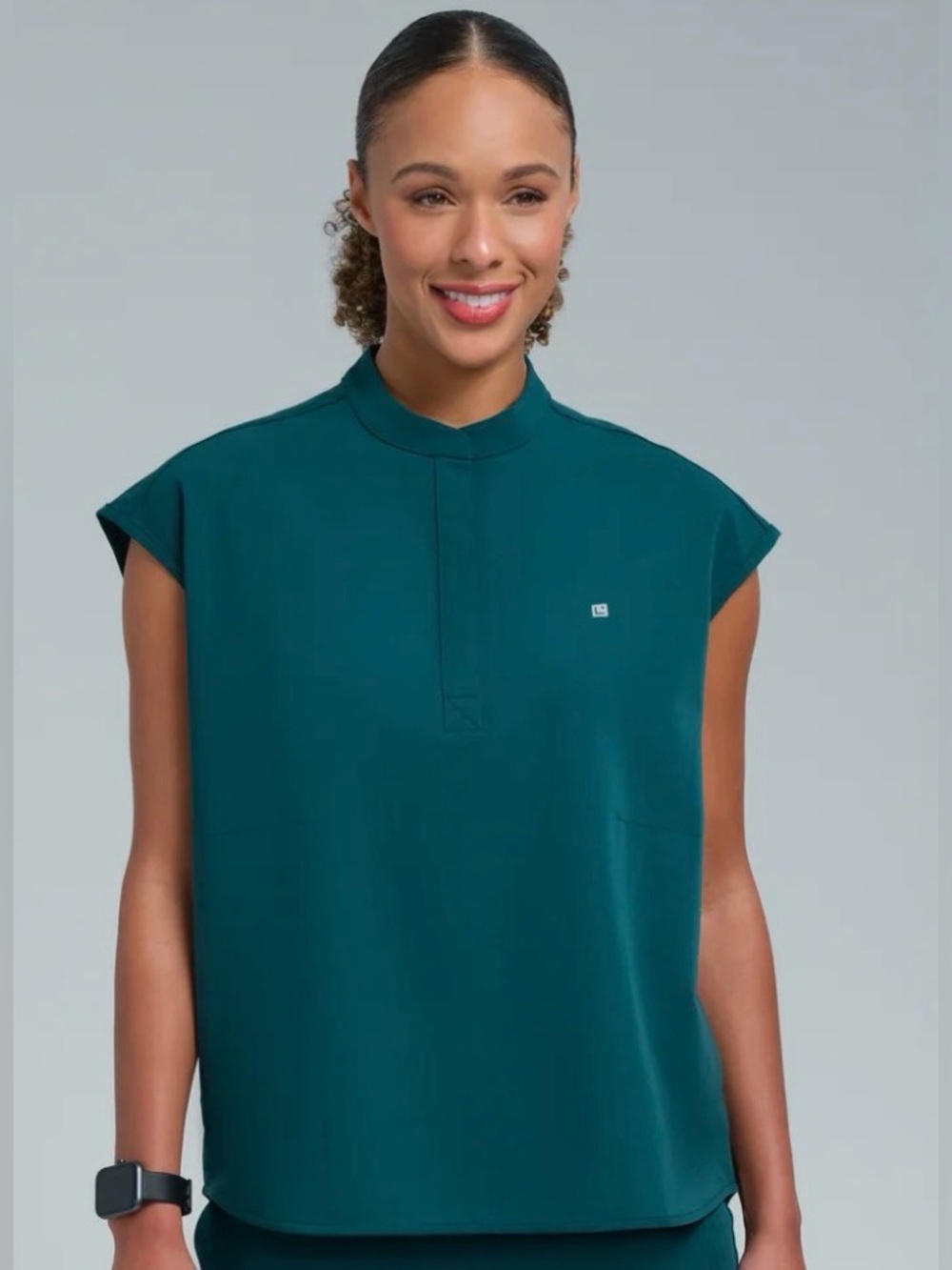 Sleeklemon Alexandra Oversized Scrub Top in Legion Blue Size S